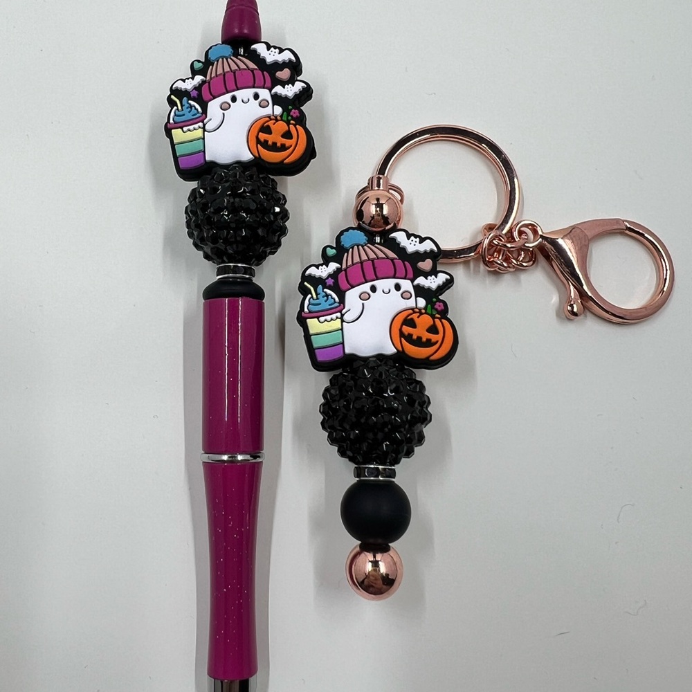 HALLOWEEN Custom Bead Pen & Keychain Set